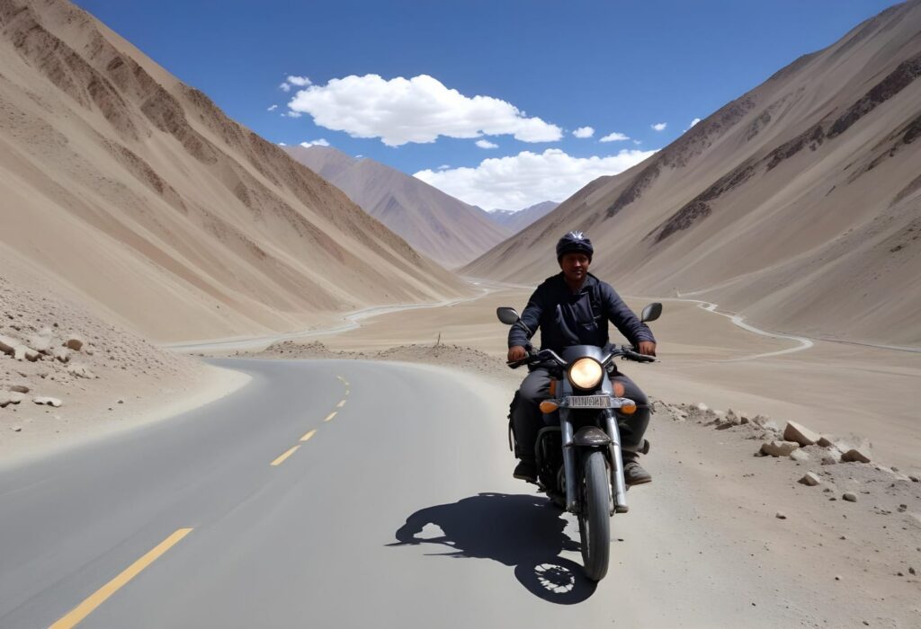 Manali to Leh bike trip, Leh Ladakh bike trip, Himalayan bike adventure, Manali Leh highway, Rohtang Pass bike ride, Ladakh road trip, high altitude biking, AMS prevention tips, bike rental Manali, Leh Ladakh tour, best route Manali to Leh, adventure biking in India, Ladakh travel guide, Himalayan Rider tour, Manali to Leh fuel stops, Ladakh accommodation options, extreme terrain biking, mountain pass road trip, Leh Ladakh tourism, best time for Manali Leh ride